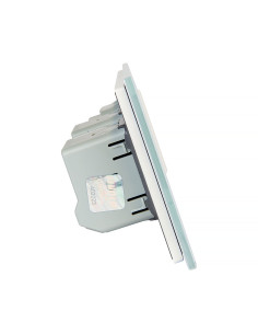 Włącznik dotykowy Livolo czterokrotny + gniazdo z bolcem VL-C7022G Biały