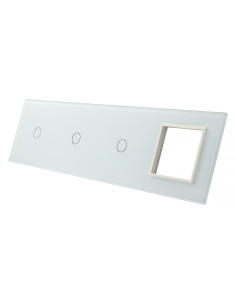 Poczwórny panel szklany LIVOLO 70111G Biały