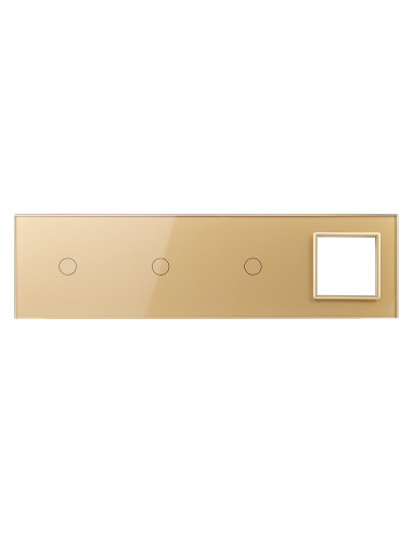 Poczwórny panel szklany LIVOLO 70111G Złoty