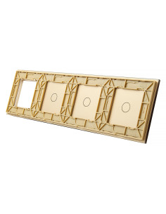 Poczwórny panel szklany LIVOLO 70111G Złoty