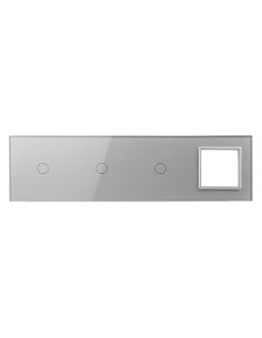 Poczwórny panel szklany LIVOLO 70111G Szary