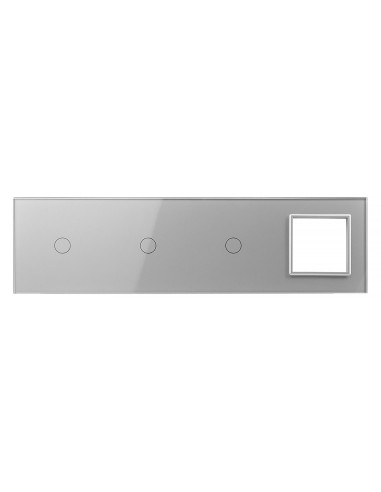 Poczwórny panel szklany LIVOLO 70111G Szary