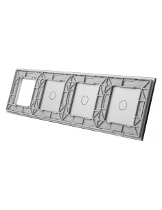 Poczwórny panel szklany LIVOLO 70111G Szary