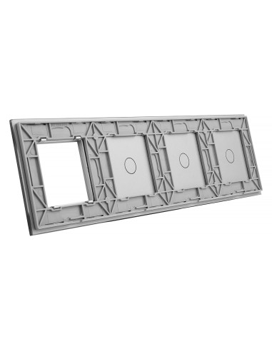 Poczwórny panel szklany LIVOLO 70111G Szary