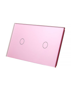 Podwójny panel szklany LIVOLO 7011 | Różowy