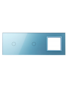 Potrójny panel szklany LIVOLO 7011G Niebieski