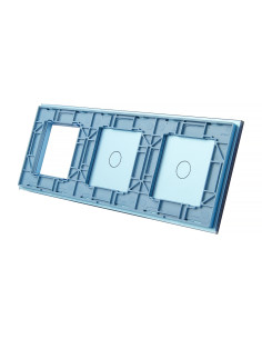 Potrójny panel szklany LIVOLO 7011G Niebieski