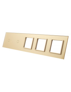 Pięciokrotny panel szklany LIVOLO 7011GGG Szampański