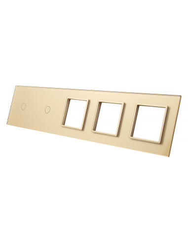 Pięciokrotny panel szklany LIVOLO 7011GGG Szampański