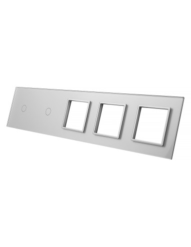 Pięciokrotny panel szklany LIVOLO 7011GGG Szary