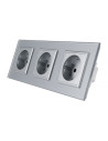 Gniazdo potrójne 230V 16A LIVOLO Szary