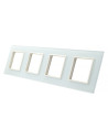 Poczwórna ramka szklana LIVOLO GPF-4 Biały
