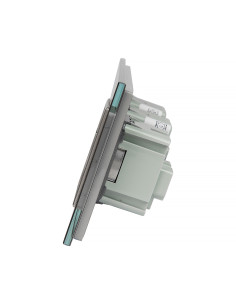 Livolo włącznik dotykowy podwójny i gniazdo z bolcem 230V Szary