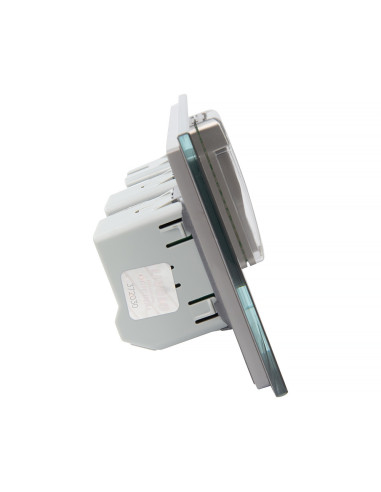 Livolo włącznik 1+1 z hermetycznym gniazdem z bolcem Szary