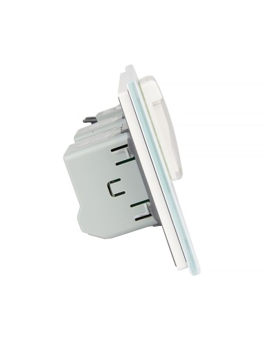 Włącznik dotykowy Livolo potrójny 2+1 z gniazdkiem hermetycznym