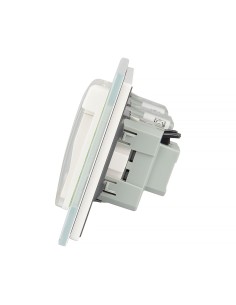 Włącznik dotykowy Livolo potrójny 2+1 z gniazdkiem hermetycznym