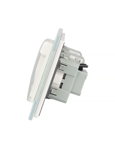 Włącznik dotykowy Livolo potrójny 2+1 z gniazdkiem hermetycznym